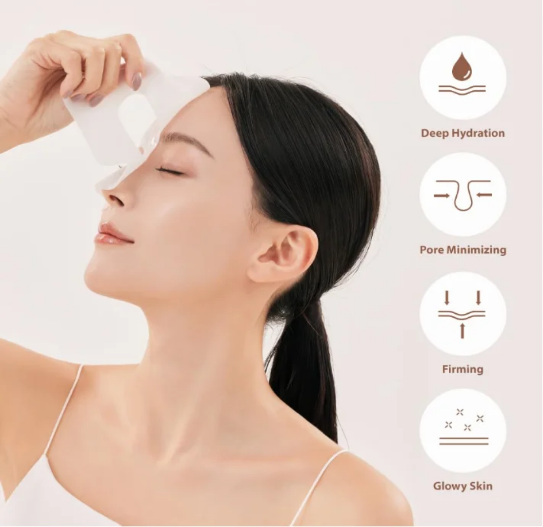 4pcs IZBEAUVO Bio Deep Collagen Anti Wrinkle Lifting Mask, Korean Skincare, Collagen Facial Sheet Masks