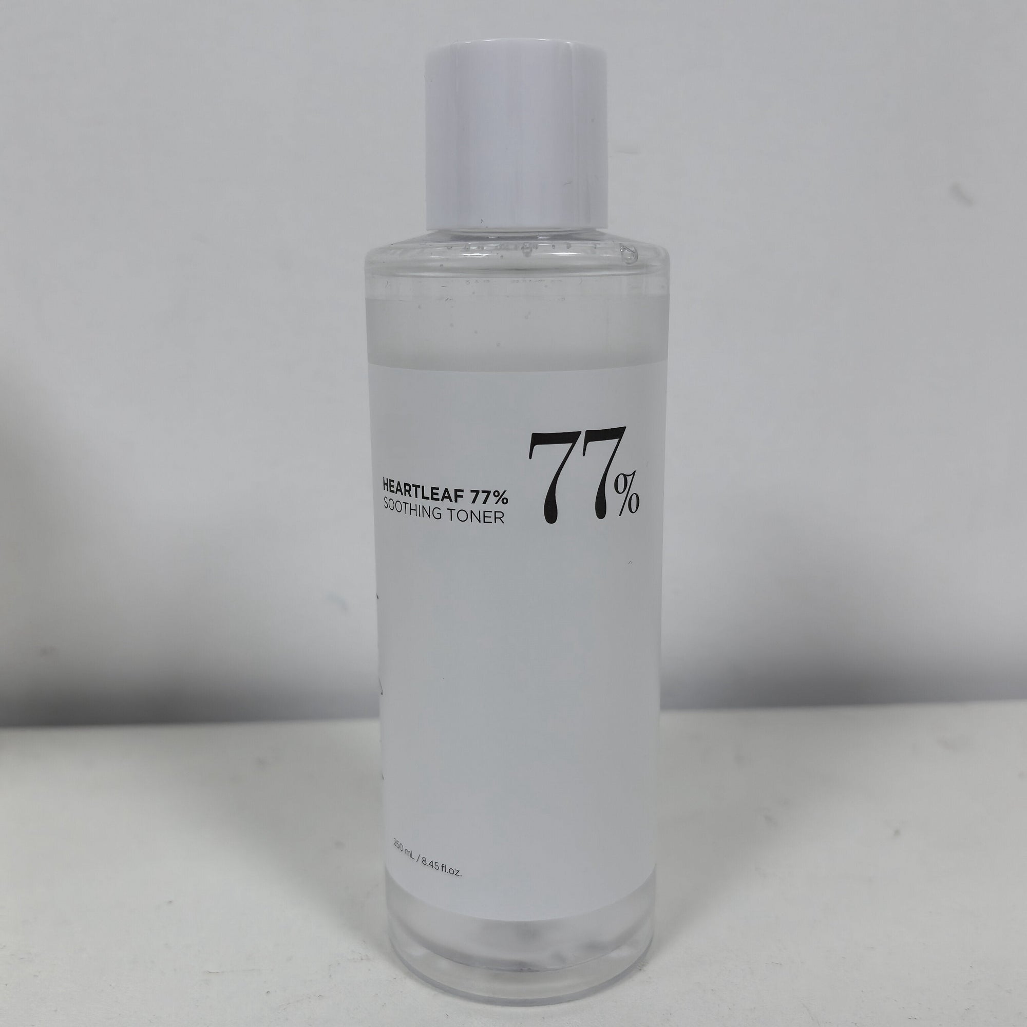 Anua Heartleaf Soothing Toner 250ml bottle on a white surface.