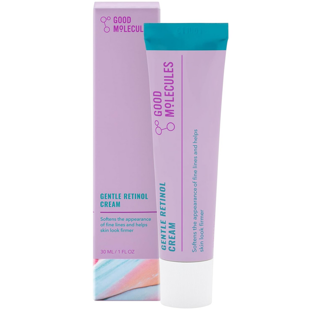 Good Molecules Gentle Retinol Cream 30ml tube and box packaging.