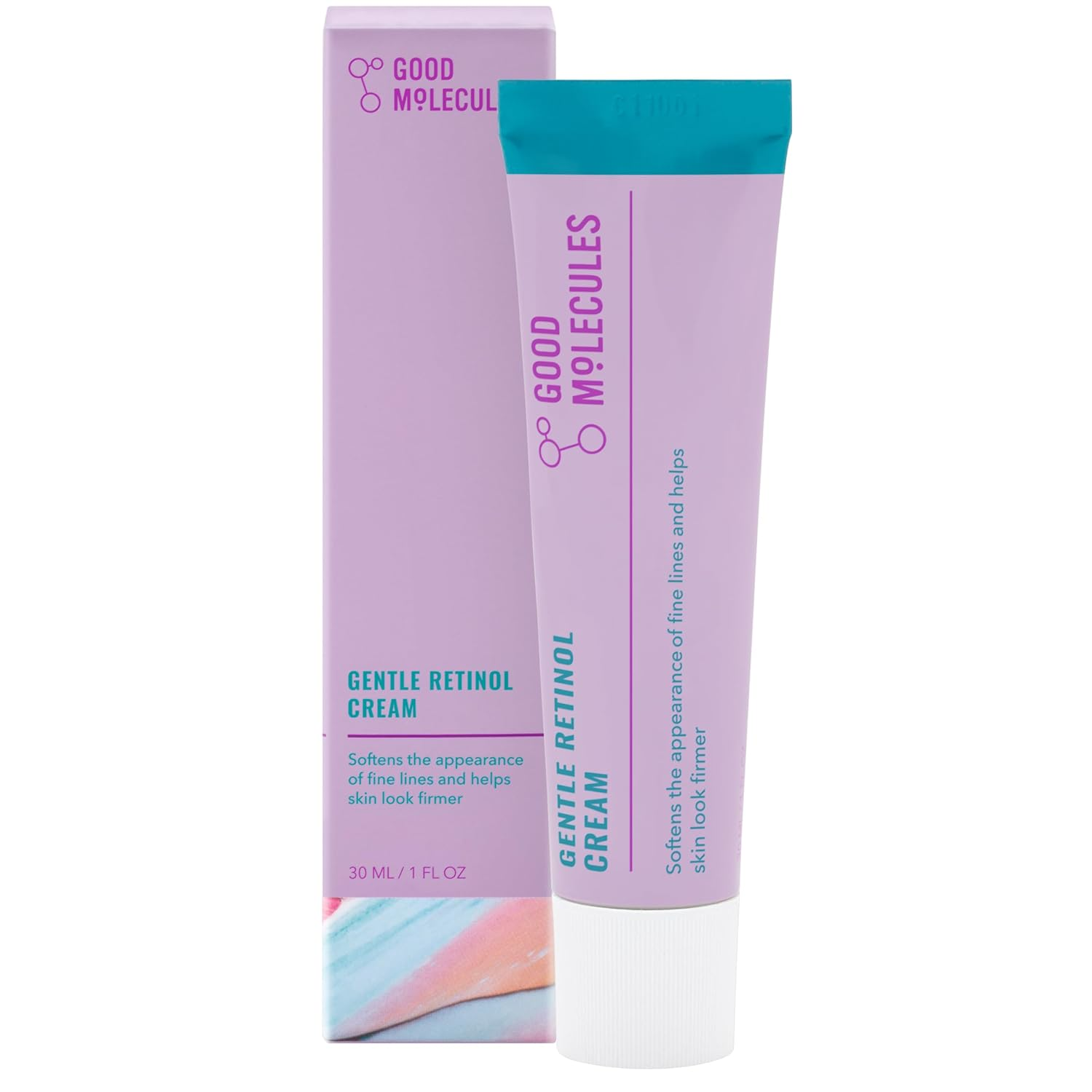 Good Molecules Gentle Retinol Cream 30ml tube and box packaging.